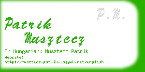 patrik musztecz business card